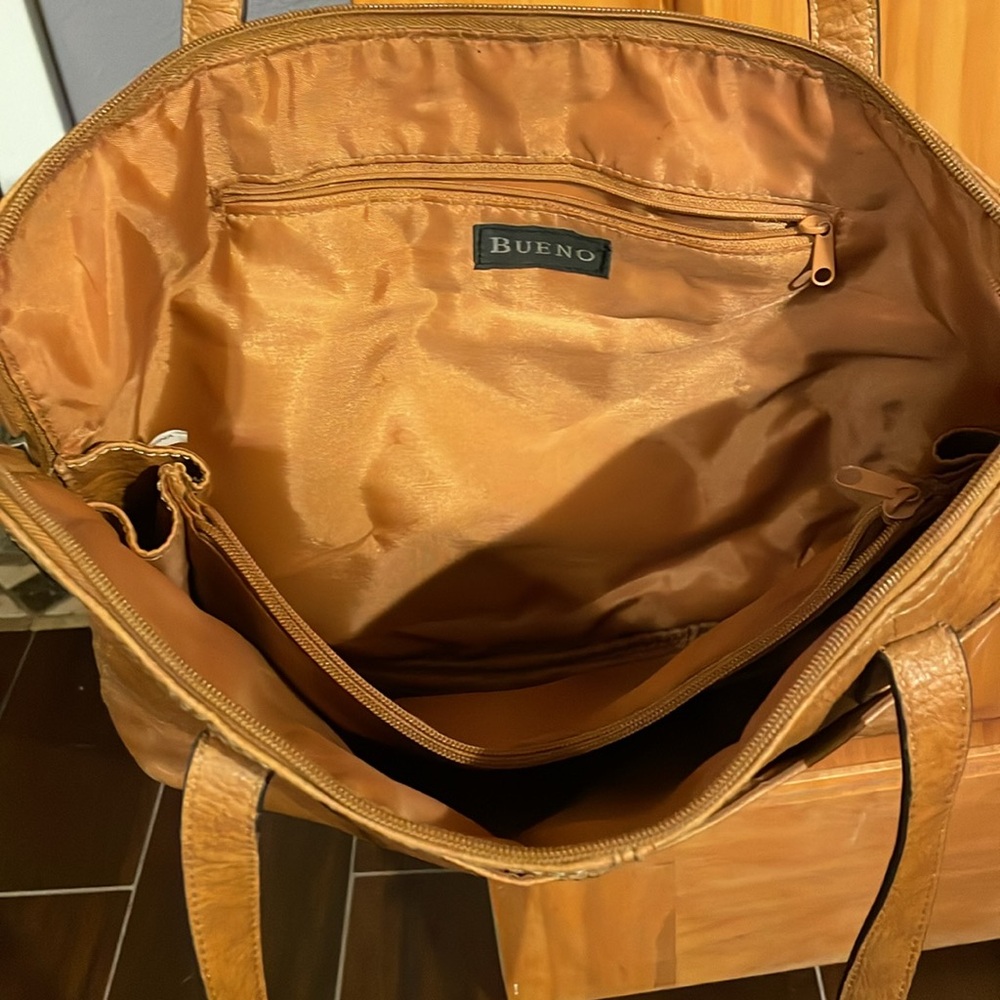 Bueno Large Camel Colored Computer Case W/Double … - image 4